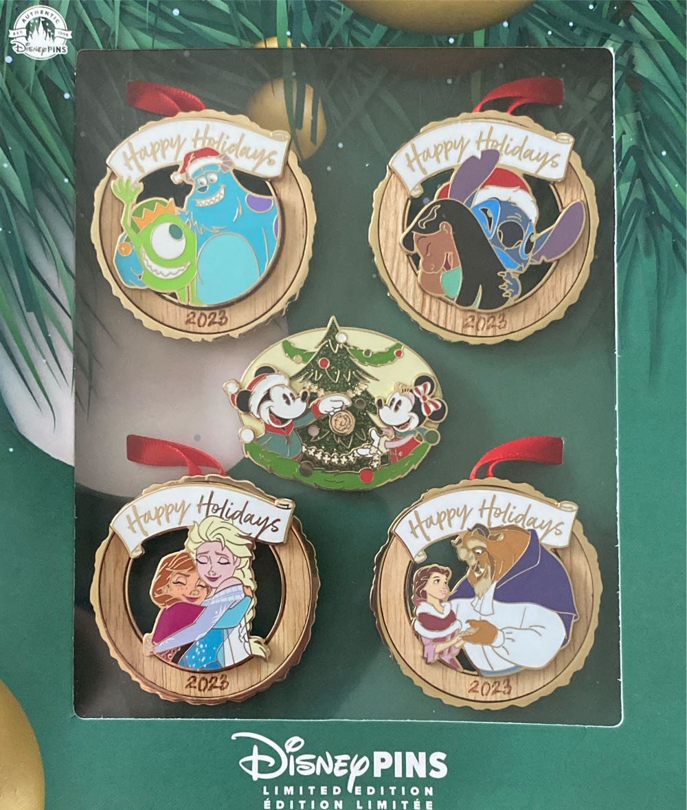 Mike And Sully Happy Holidays 2023 Set  pin collectible - Main Image 2