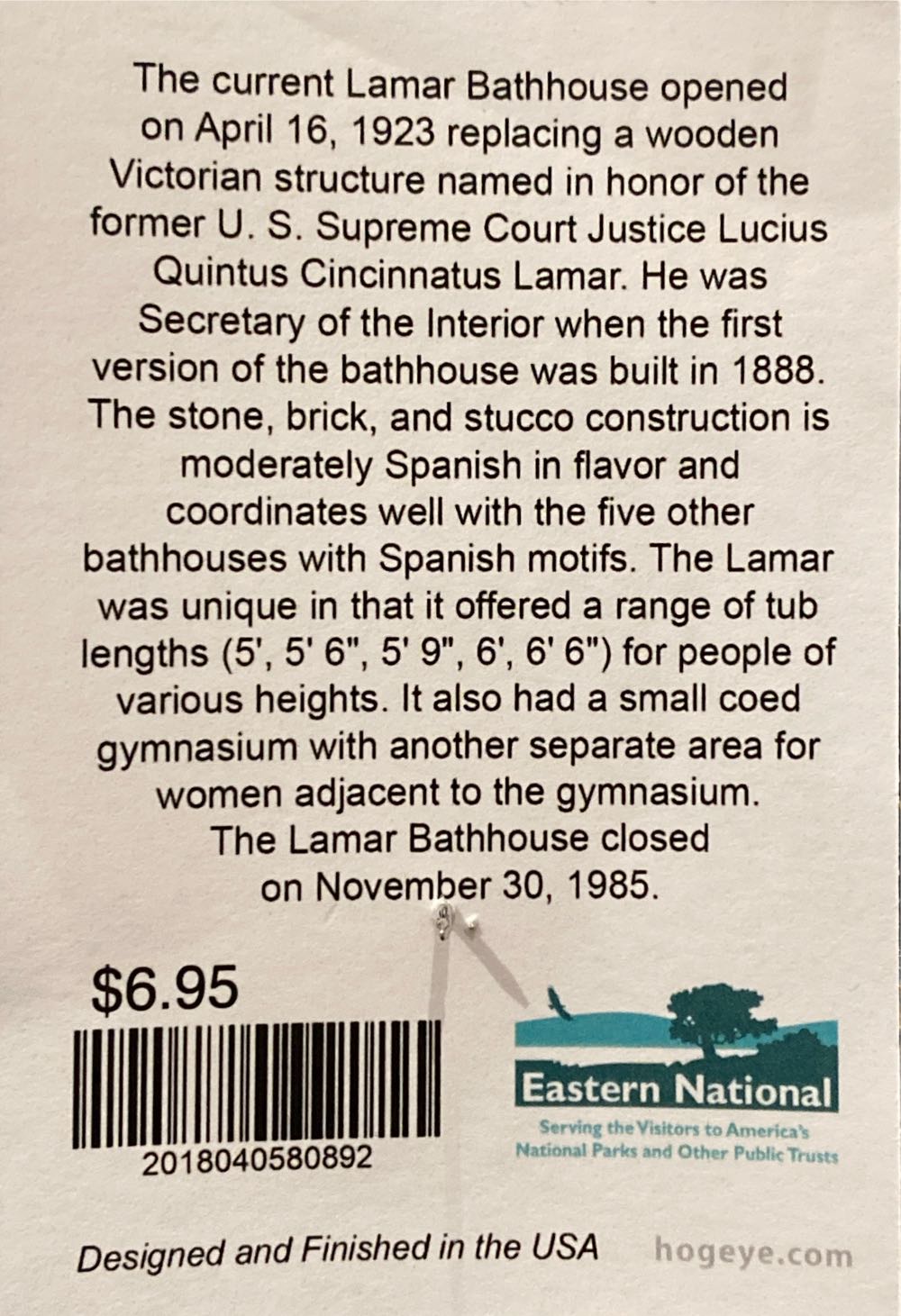 Lamar Bathhouse Hot Springs National Park Building - Pin pin collectible - Main Image 2
