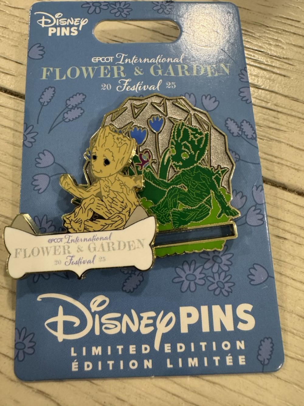 Epcot Flour And Garden Festival 2025 Grut Spaceship Earth  pin collectible [Barcode 400987318516] - Main Image 2