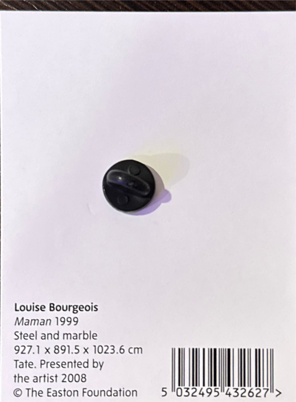 TATE - Louise Bourgeois- Maman 1999 - Spider - Lapel pin collectible [Barcode 5032495432627] - Main Image 2