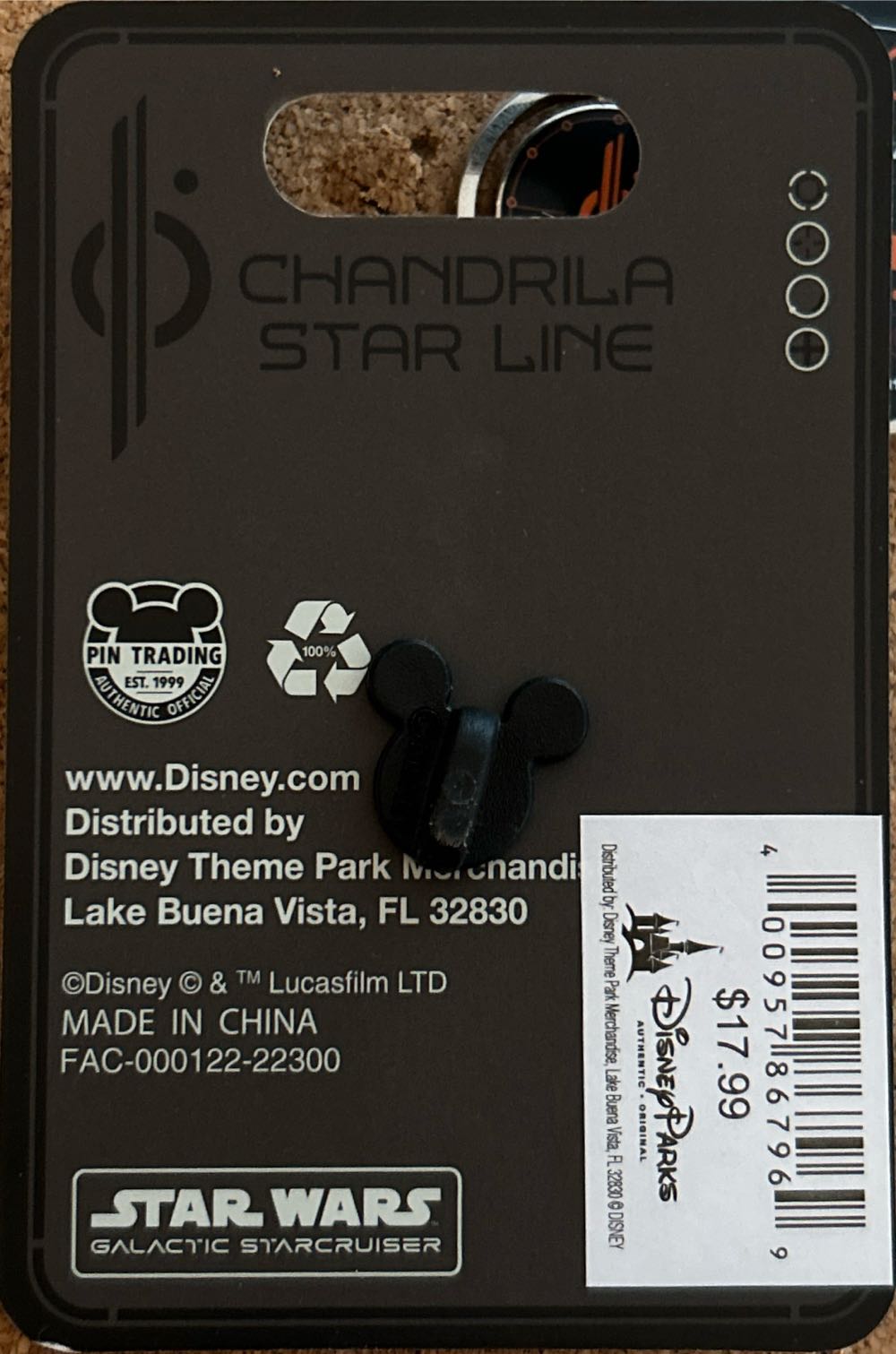 Chandrila Star Line Limited Release Resistance Flip - Disney Pins pin collectible [Barcode 400957867969] - Main Image 3