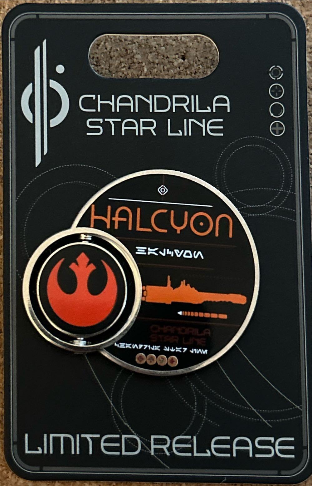Chandrila Star Line Limited Release Halcyon Spinning Resistance Pin  pin collectible [Barcode 400932263380] - Main Image 2