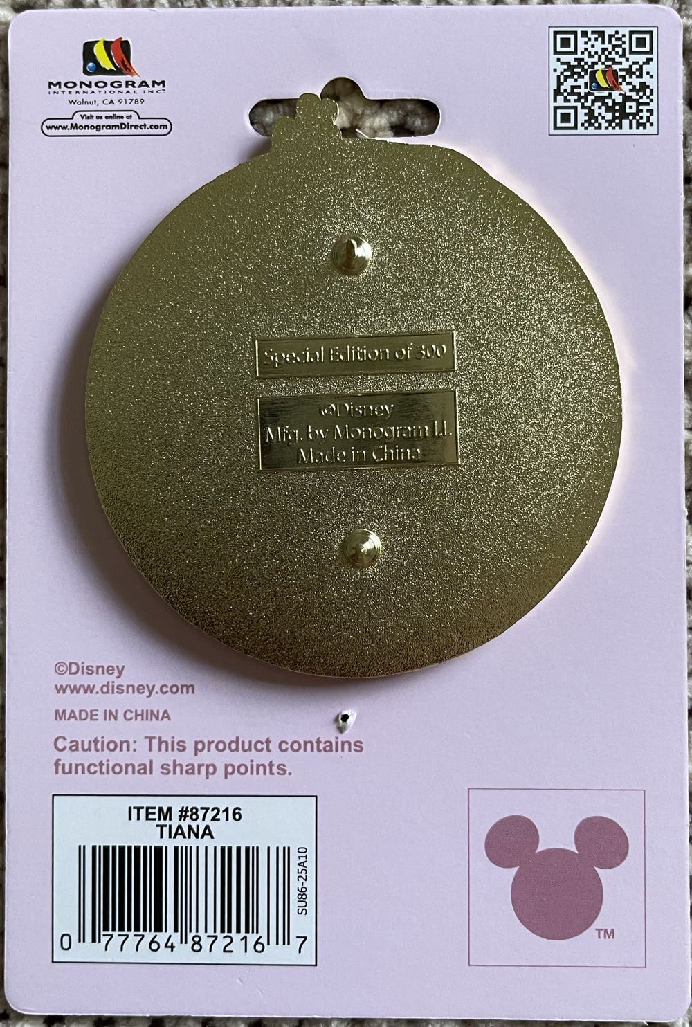 Tiana Coin pink a la mode  pin collectible - Main Image 2