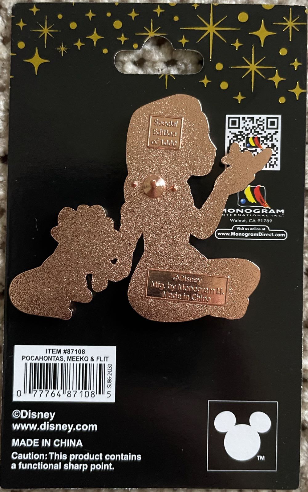 Sidekick (Pocahontas) Pink a la mode  pin collectible - Main Image 2