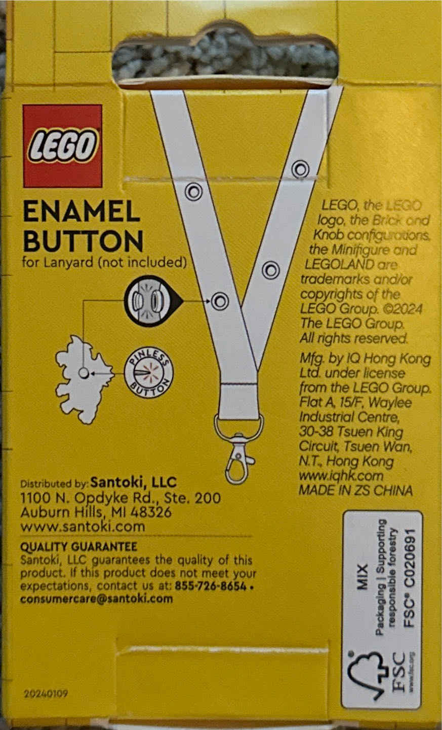 LEGOLAND - Enamel Button Skull  pin collectible [Barcode 4895028533182] - Main Image 2