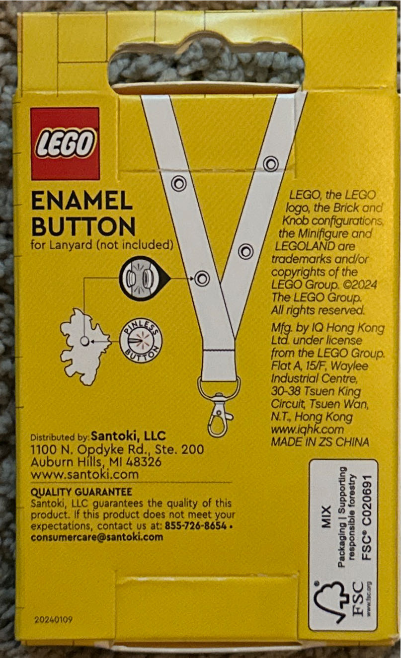 LEGOLAND - Enamel Button Unicorn Girl  pin collectible [Barcode 4895028531386] - Main Image 2