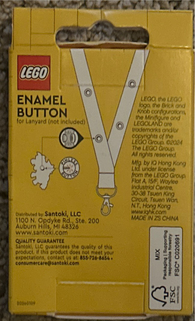 LEGOLAND - Enamel Button Pumpkin Head  pin collectible [Barcode 4895028533175] - Main Image 2