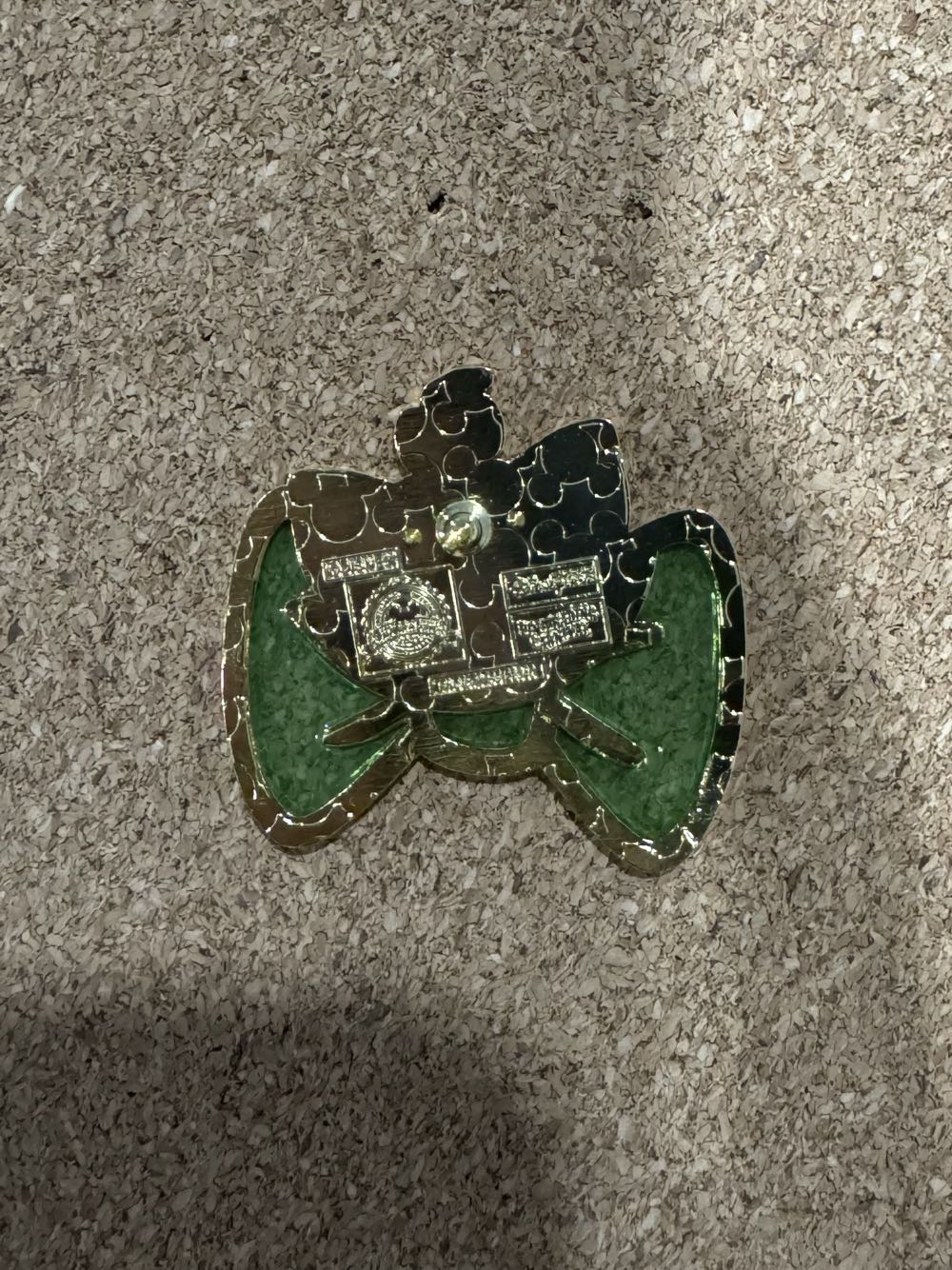 DLHK Marie Stained Glass Bow - Green - Hard Enamel, Stained Glass pin collectible - Main Image 2