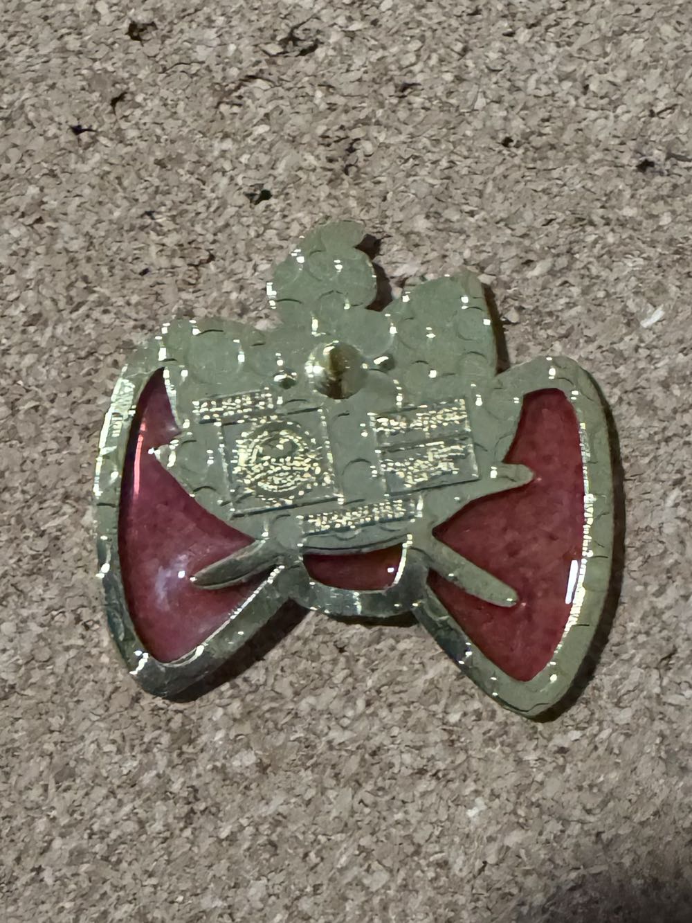 DLHK Marie Stained Glass Bow - Red - Hard Enamel, Stained Glass pin collectible - Main Image 2