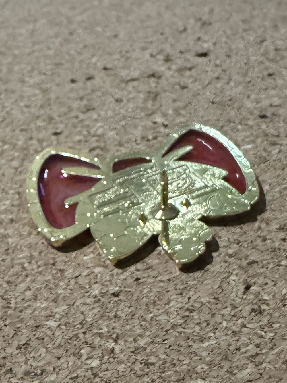 DLHK Marie Stained Glass Bow - Red - Hard Enamel, Stained Glass pin collectible - Main Image 3