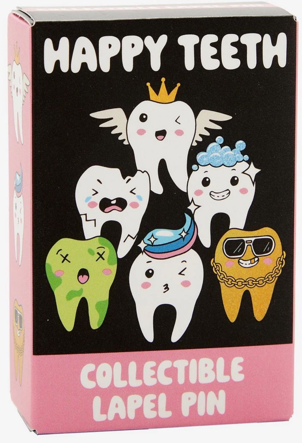 Tooth With Toothpaste Hot Topic Happy & Sad Teeth Blind Box Enamel Pin  pin collectible - Main Image 2