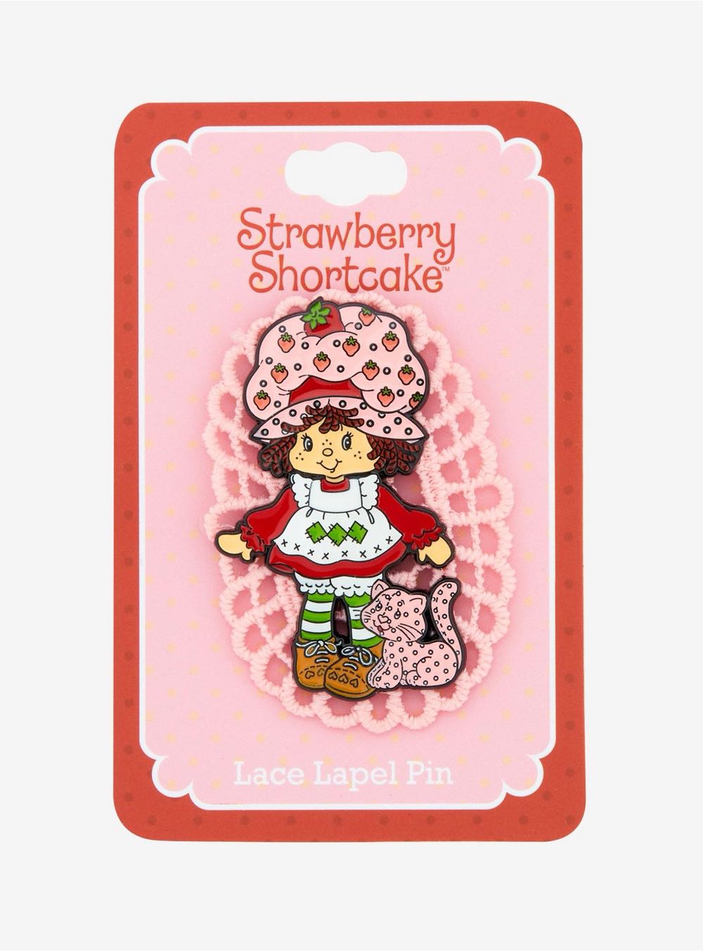 Strawberry Shortcake Custard & Strawberry Lace Enamel Pin  pin collectible - Main Image 2