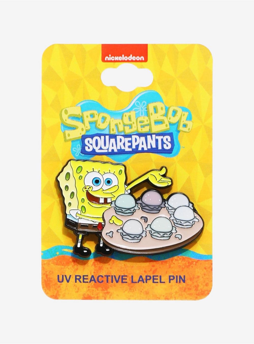 SpongeBob SquarePants Pretty Patty UV Reactive Enamel Pin - Nickelodeon pin collectible - Main Image 3