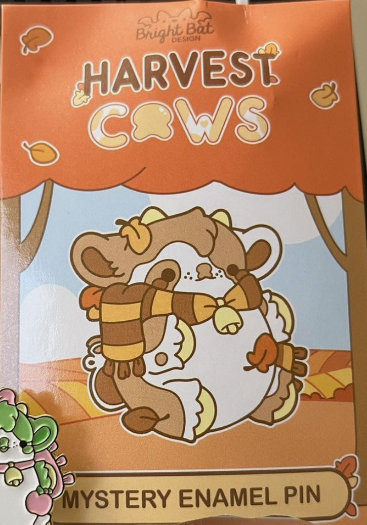 Bright Bat Design Harvest Cows Blind Box Cow Nuggets Mystery Enamel Pin  pin collectible - Main Image 3