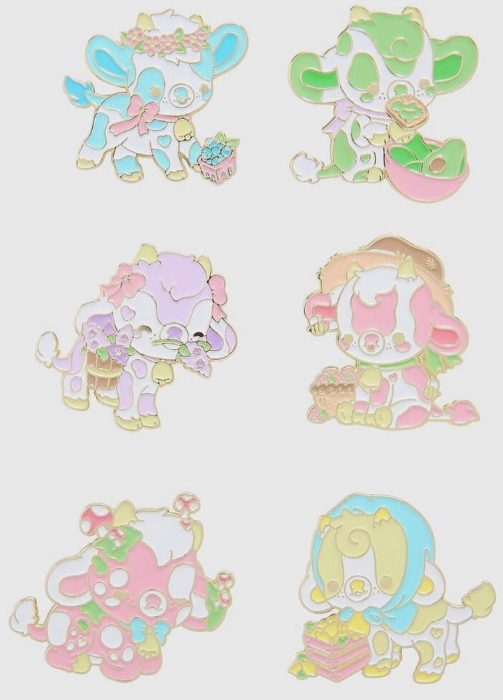 Bright Bat Design GARDEN Cows   pin collectible - Main Image 2