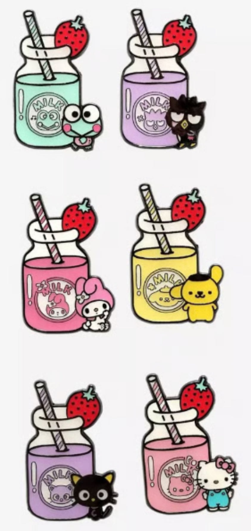 Hello Kitty Milk Drink Blind Box  pin collectible - Main Image 2