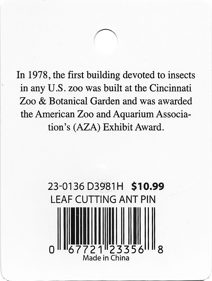 Leaf Cutting Ant - Metal pin collectible [Barcode 067721233568] - Main Image 2
