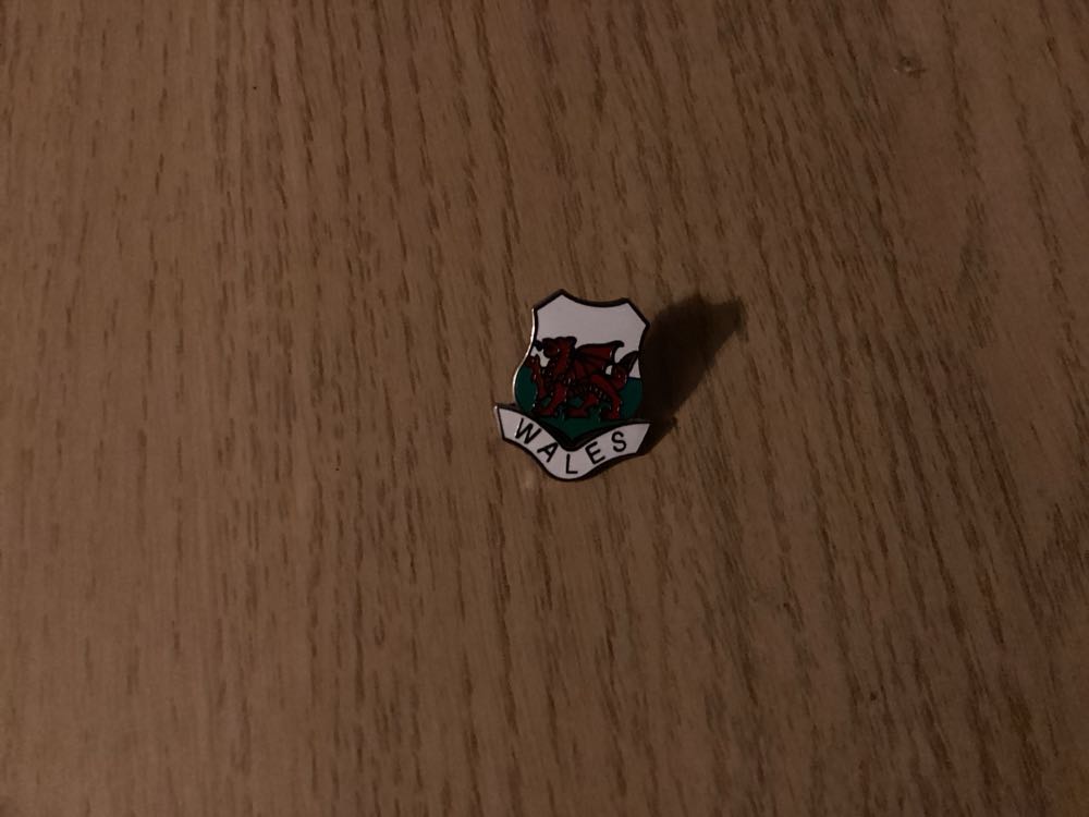 Wales Flag With Wales Sprictured Below - Country pin collectible - Main Image 2