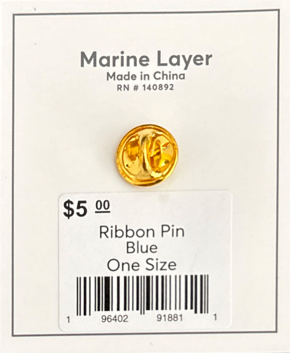 Marine Layer - Blue Ribbon - (You Tried) - Marine Layer pin collectible [Barcode 196402918811] - Main Image 2