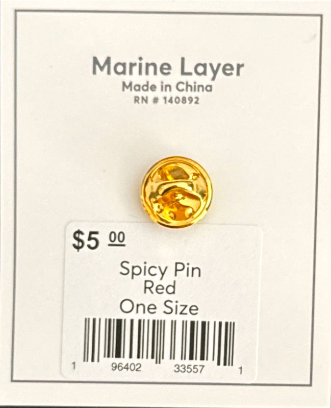 Marine Layer- Spicy (Red) - Marine Layer pin collectible [Barcode 196402335571] - Main Image 2
