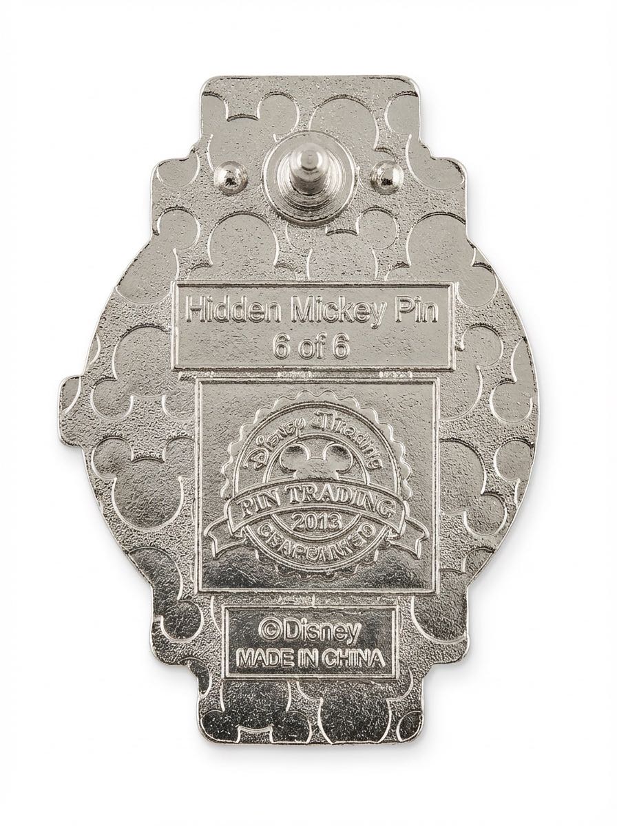 Mickey Mouse Watch Face Hidden Mickey Pin - Hidden Mickey pin pin collectible - Main Image 2