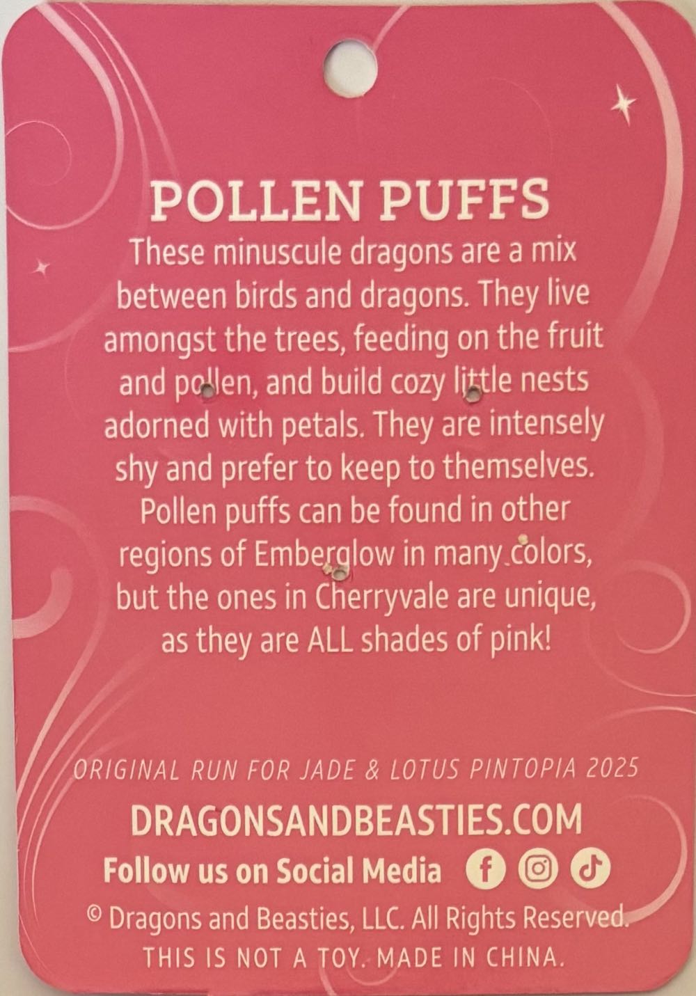 D&B Pollen Puffs (Cutie, Feisty, Sleepy) - Jade & Lotus Pintopia 2025 - Gold Enamel Pin pin collectible - Main Image 2