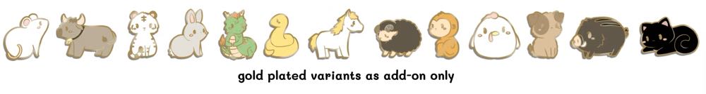 Mimosa Studio - Cute Chinese Zodiac Mini Pins - Enamel Pin pin collectible - Main Image 4