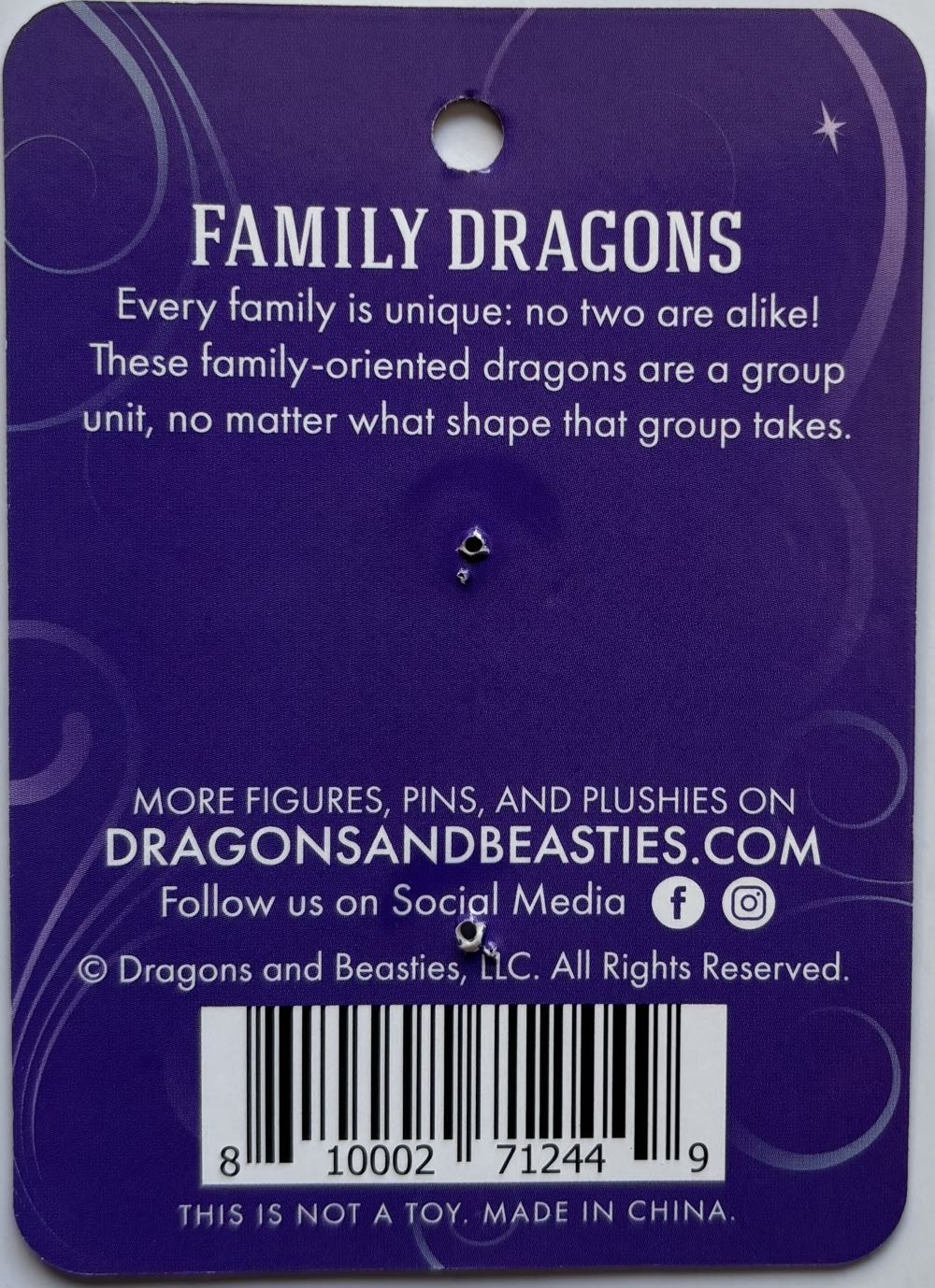 D&B Lilac Family Dragon - Enamel Pin pin collectible [Barcode 810002712449] - Main Image 2