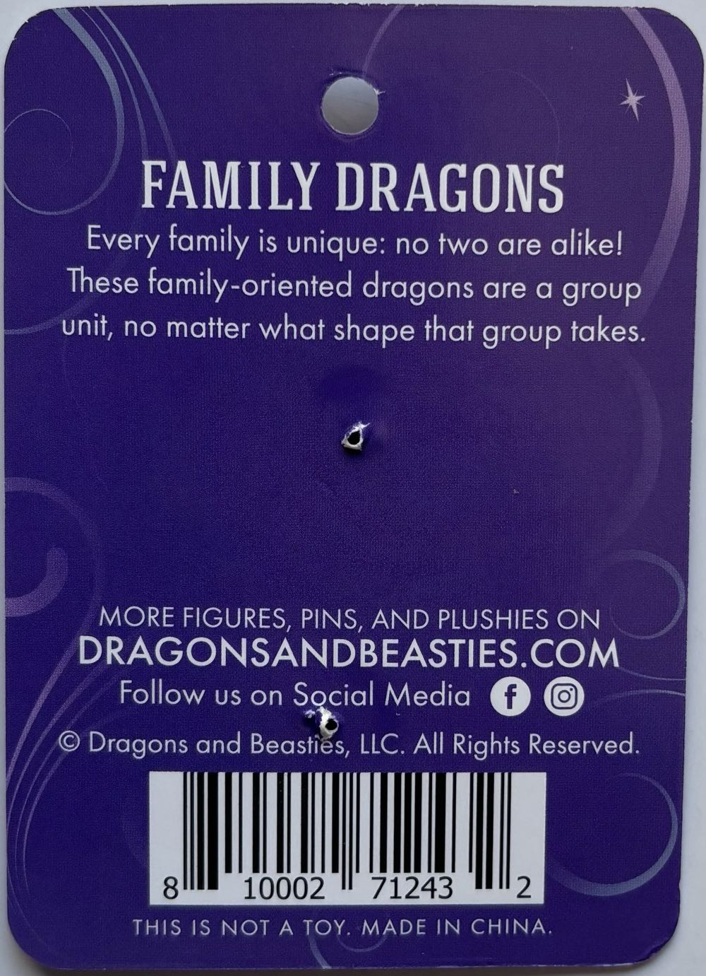 D&B Dark Blue Family Dragon - Enamel Pin pin collectible [Barcode 810002712432] - Main Image 2