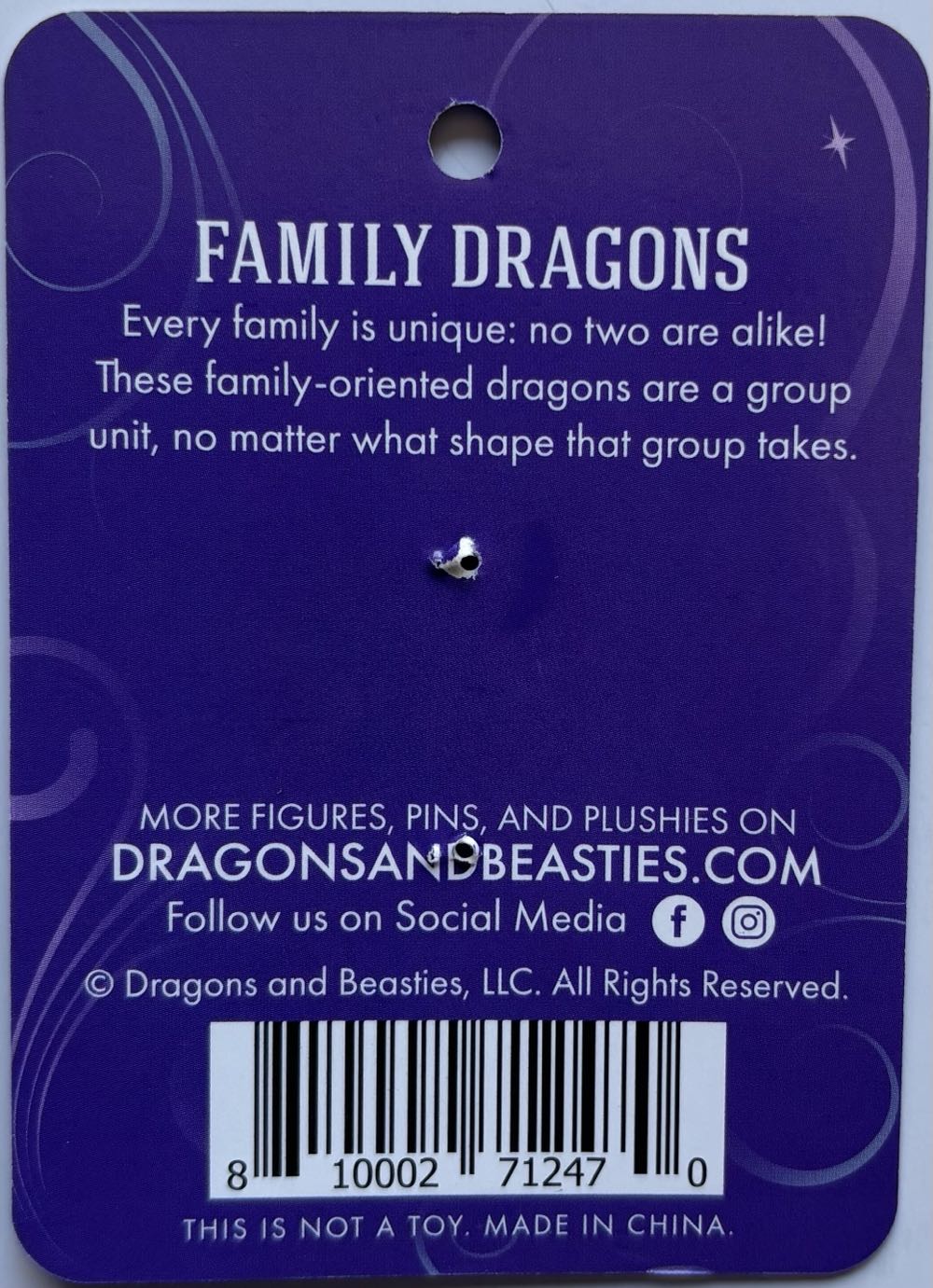 D&B Blue Family Dragon - Enamel Pin pin collectible [Barcode 810002712470] - Main Image 2