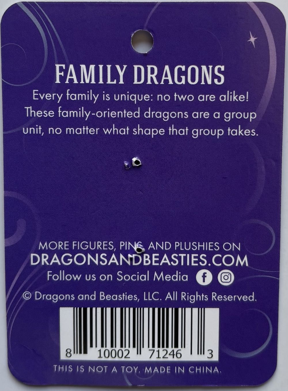 D&B Purple Family Dragon - Enamel Pin pin collectible [Barcode 810002712463] - Main Image 2