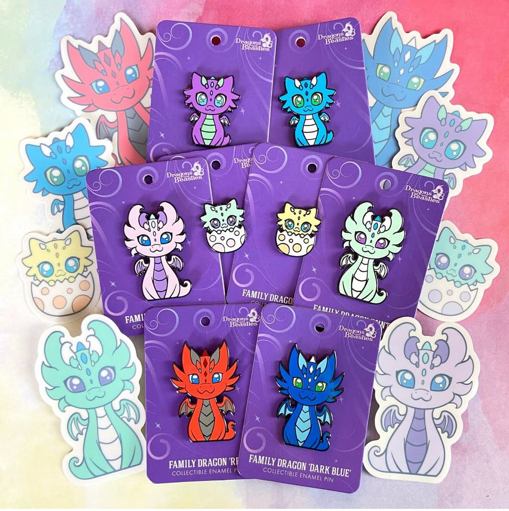 D&B Teal Family Dragon - Enamel Pin pin collectible [Barcode 810002712487] - Main Image 3