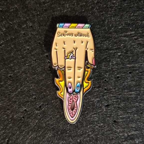 Hand Covering Vagina Slider - Random pin collectible - Main Image 2
