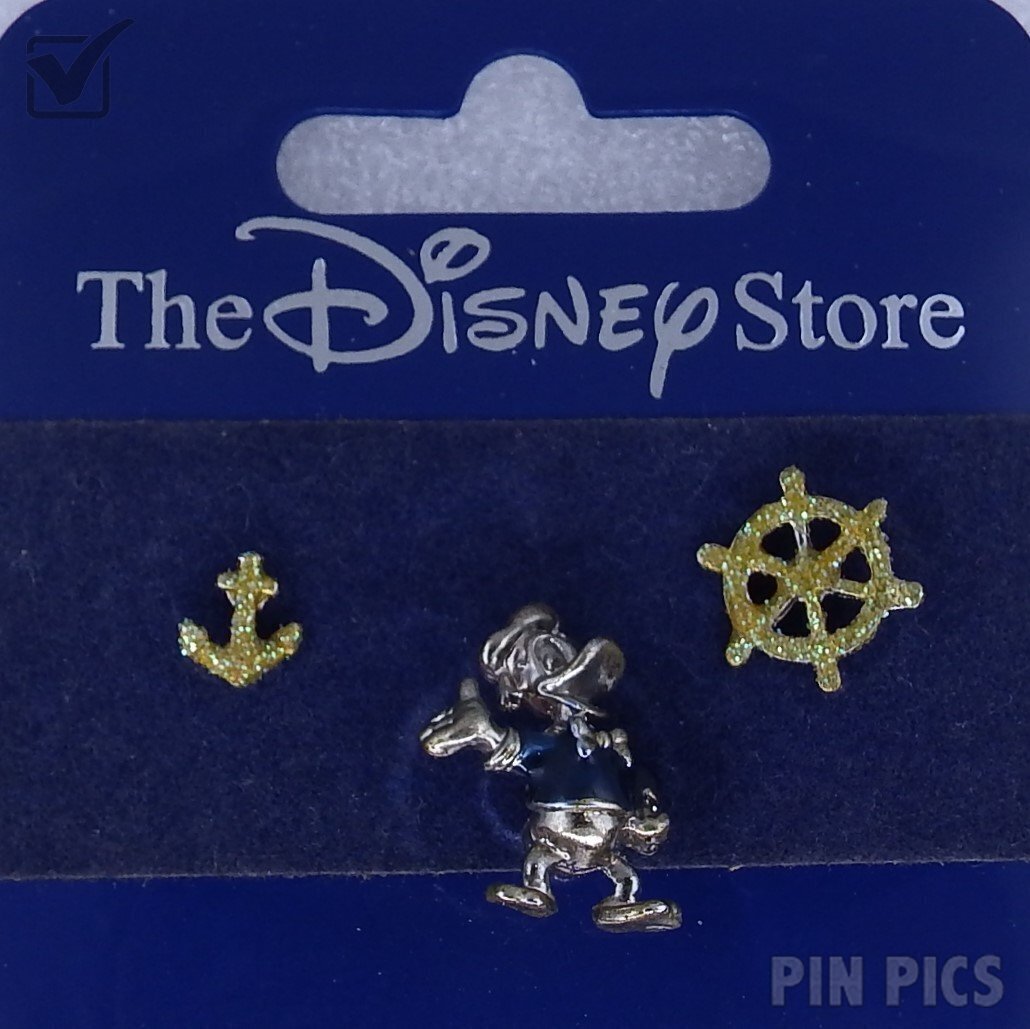 Japan - Donald Duck - Sailor - Mini 3 Pin Set - Silver - JDS  pin collectible - Main Image 2