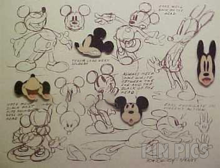 Mickey Model Sheet Set - Framed  pin collectible - Main Image 2