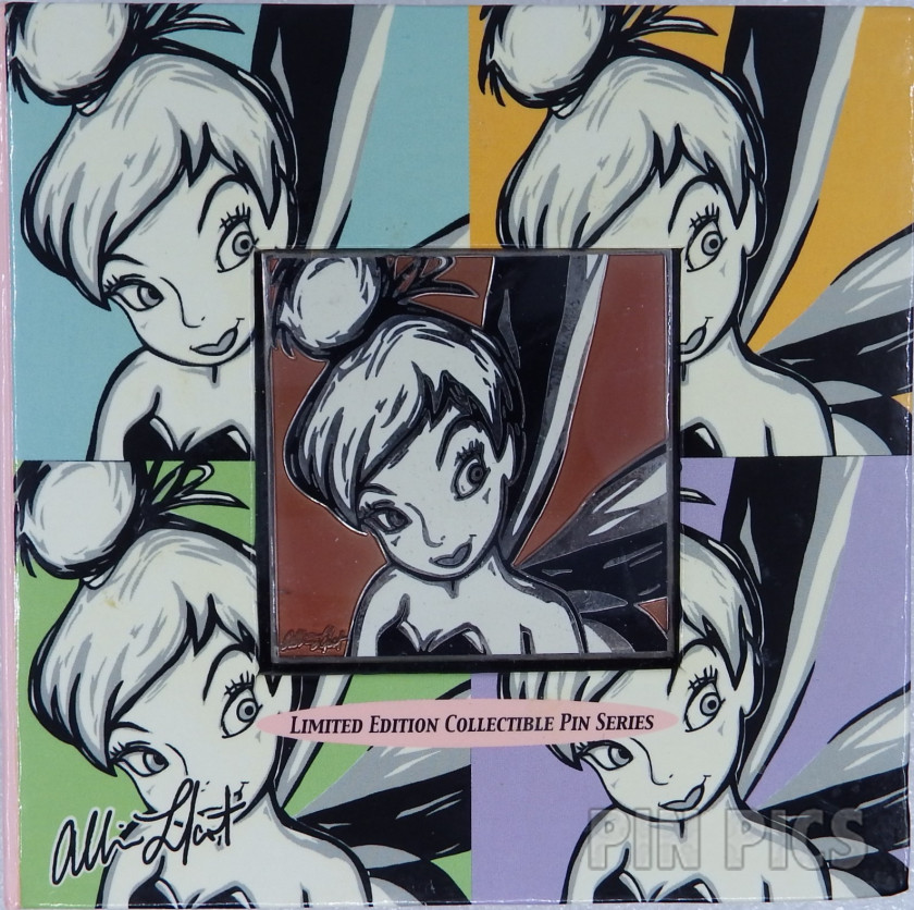 DLR - Tinker Bell - Allison Lefcort Color Portrait - Pink  pin collectible - Main Image 3