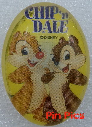Japan - Chip and Dale - Yellow Oval - Dome - JDS  pin collectible - Main Image 2