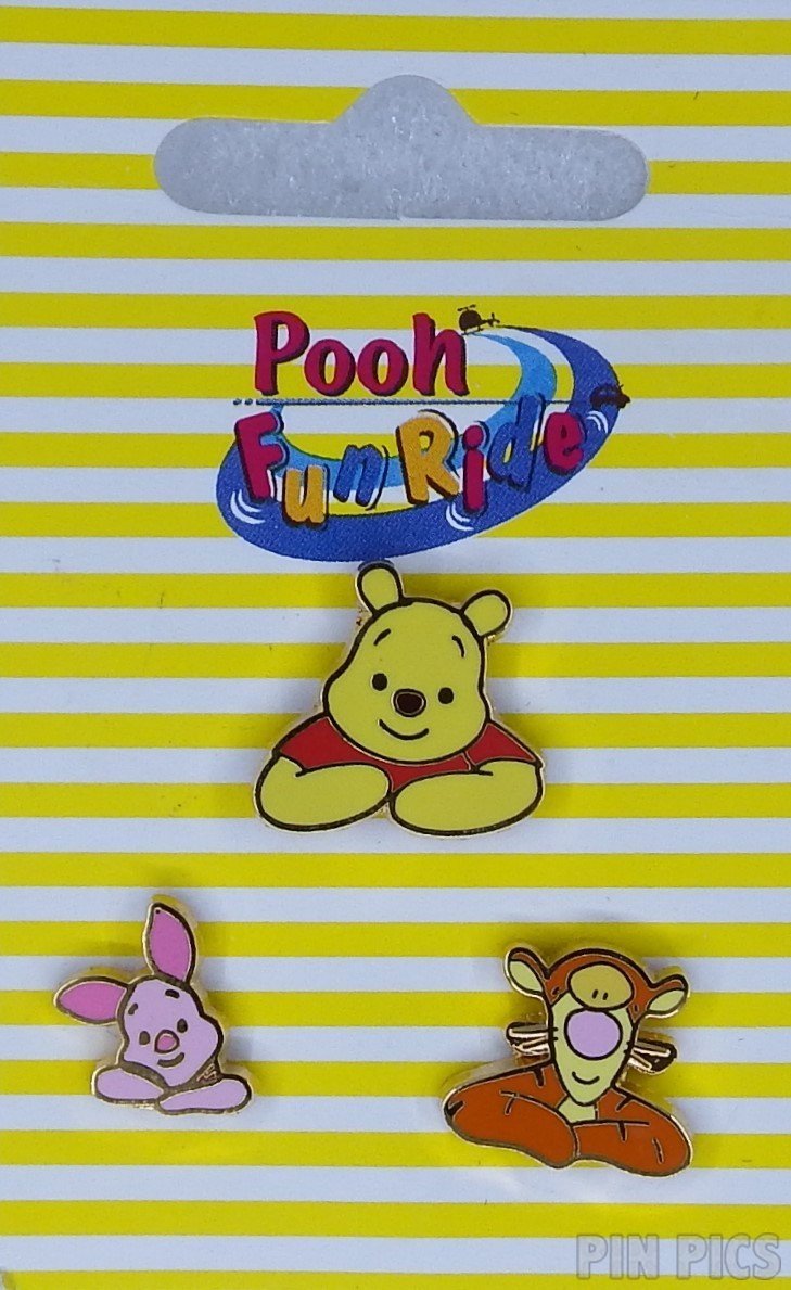 Japan - Pooh, Tigger and Piglet - Poohs Fun Ride Set - JDS  pin collectible - Main Image 2