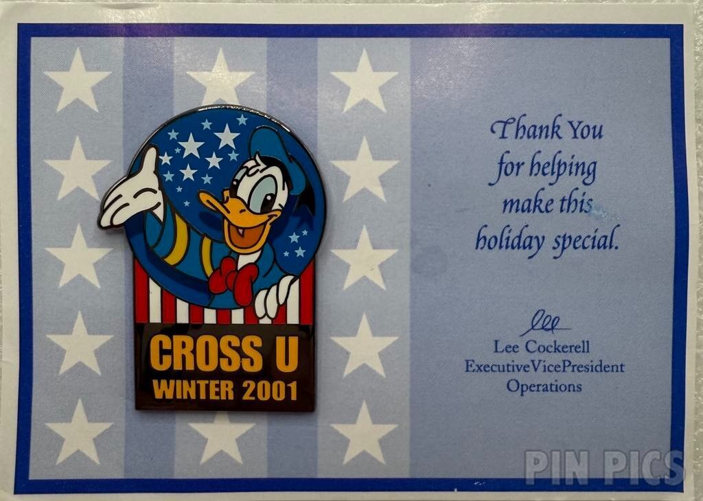 WDW - Donald Duck - Cross-U Winter 2001 - Cast Exclusive  pin collectible - Main Image 3