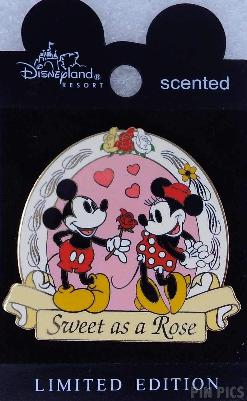 DLR - Mickey and Minnie - Sweet as a Rose - Scented  pin collectible - Main Image 3