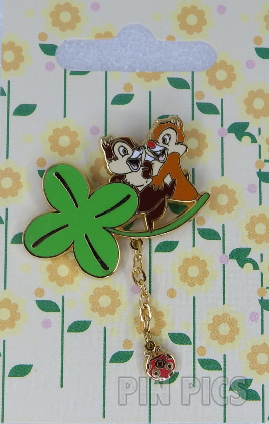 Japan - Chip and Dale - Janken - Four Leaf Clover Dangle - JDS  pin collectible - Main Image 3
