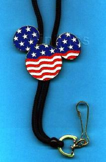Lanyard - Mickey Head (USA Flag)  pin collectible - Main Image 3