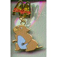 Eeyore with Christmas tree pewter pin