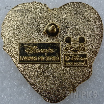 WDW - Esmeralda and Phoebus - Couples in Hearts Set - Cast Lanyard Series 1 2002 - 2003  pin collectible - Main Image 2