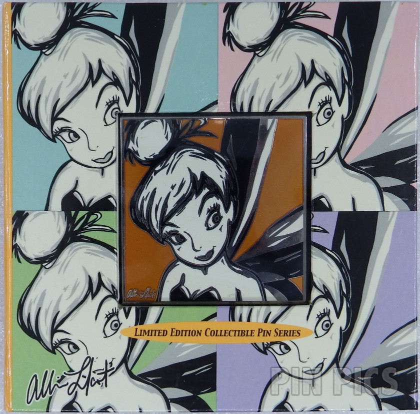 DLR - Tinker Bell - Allison Lefcort Color Portrait - Orange  pin collectible - Main Image 3