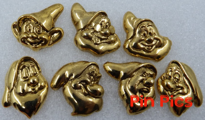 DS - Gold Seven Dwarfs Boxed Set - 3D  pin collectible - Main Image 2