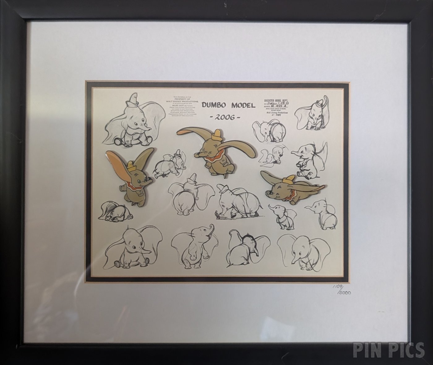Dumbo 60th Anniversary Model Sheet Pin Set  pin collectible - Main Image 2