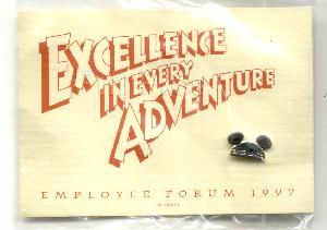 DLR - Mickey Mouse Ear Hat - Excellence - Cast Employee Forum 1997  pin collectible - Main Image 3