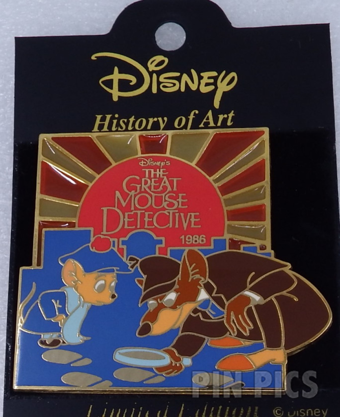 Japan - Olivia Flaversham and Basil - The Great Mouse Detective 1986 - History of Art 2002  pin collectible - Main Image 3