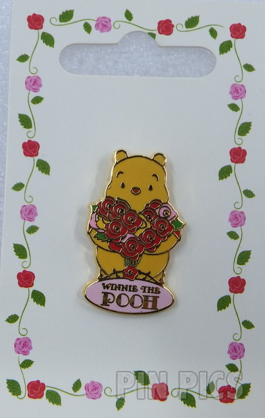 Japan - Pooh - Holding a Boutique - Rose Pooh - Dangle - JDS  pin collectible - Main Image 3